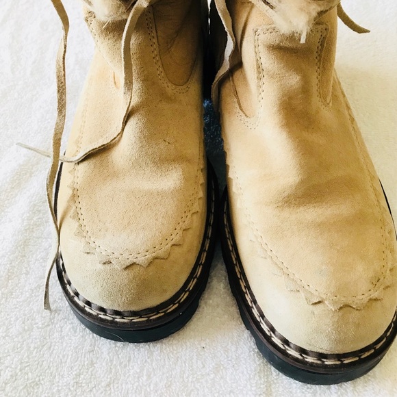 ‼️SOLD‼️Blondo Genuine Shearling Tan Suede Boots - Picture 6 of 8
